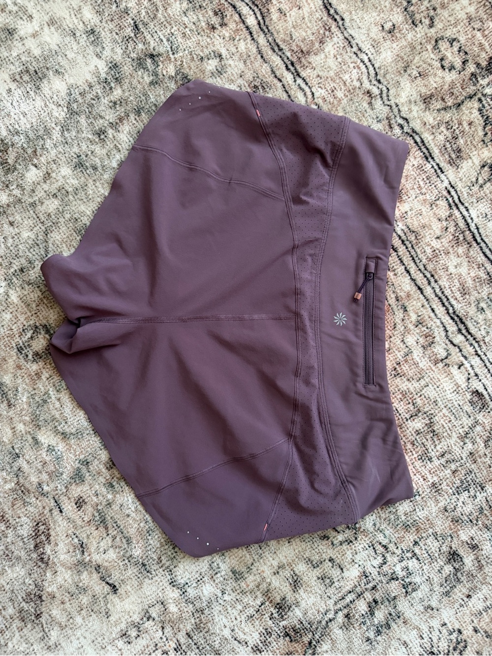 women’s  Plum Performance Shorts with Zipper Pocket